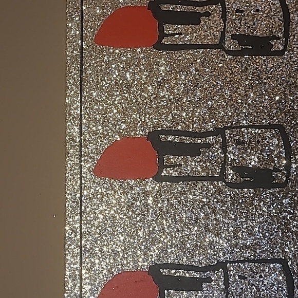 Colleen Karis Designs - Gold Glitter Red Lipstick artwork, canvas, DARLING ♥♥♥ - Picture 3 of 12